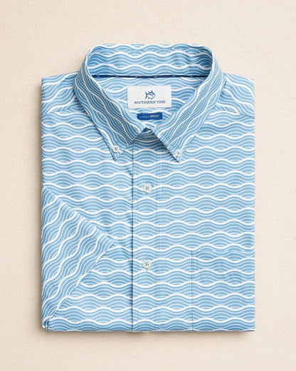 Southern Tide Ocean Echo Short Sleeve Sport Shirt For Men