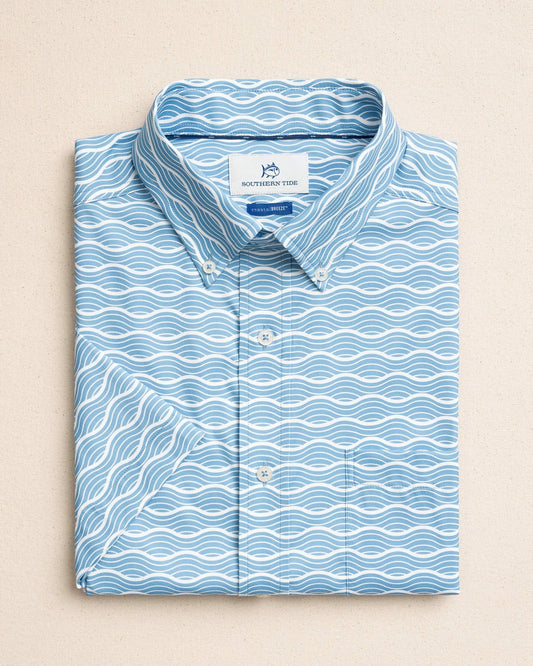 Southern Tide Ocean Echo Short Sleeve Sport Shirt For Men