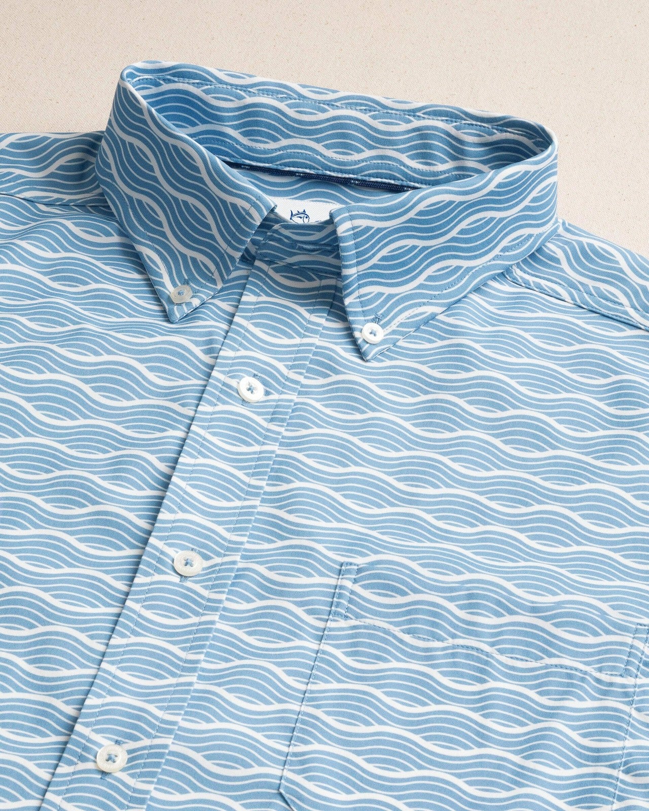 Southern Tide Ocean Echo Short Sleeve Sport Shirt For Men