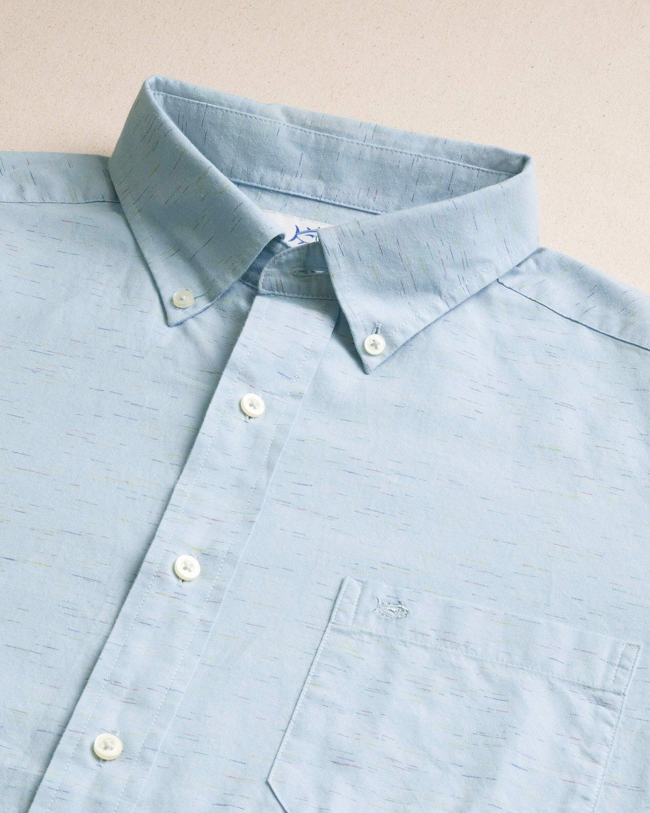 Southern Tide Ocean Mist Slub Sport Shirt For Men