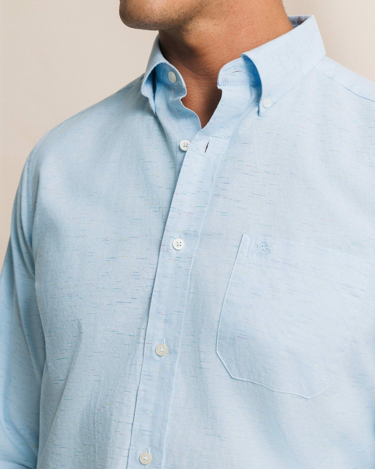 Southern Tide Ocean Mist Slub Sport Shirt For Men