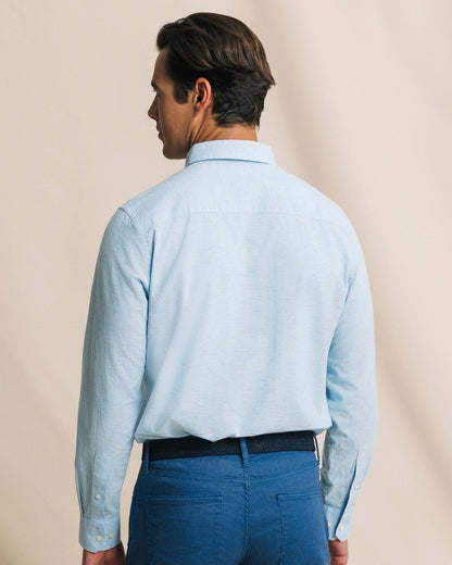 Southern Tide Ocean Mist Slub Sport Shirt For Men