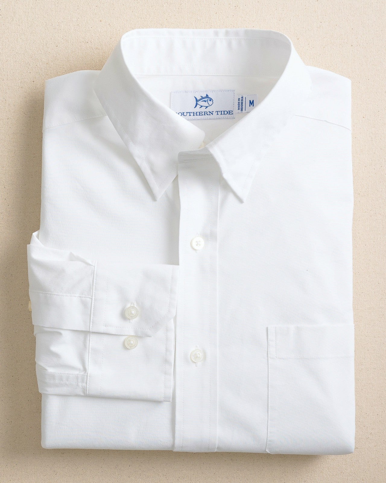 Southern Tide Charleston Overbrook Solid Long Sleeve Shirt For Men
