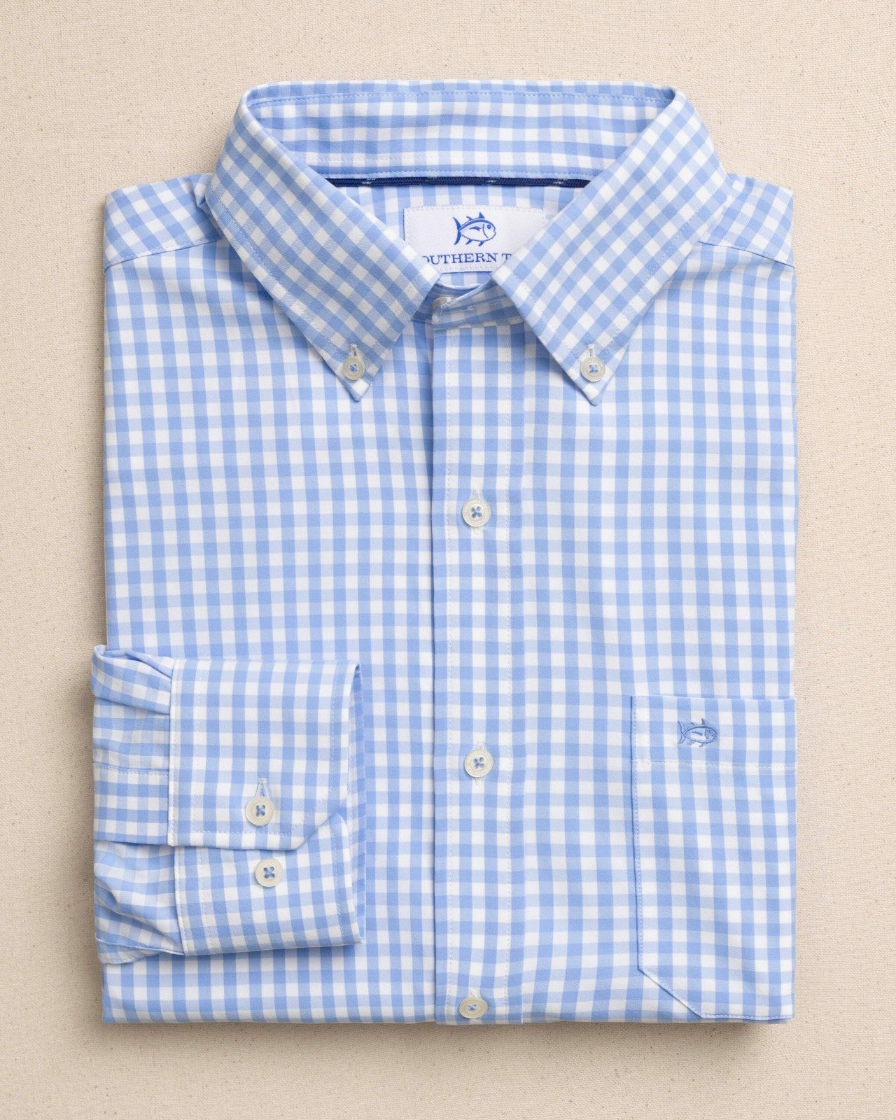 Southern Tide Nassau Gingham Coastal Breeze® Sport Shirt For Men