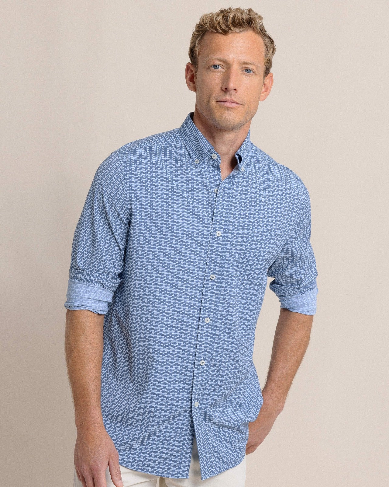 Southern Tide Pop Lock and Dock It Intercoastal Sport Shirt For Men