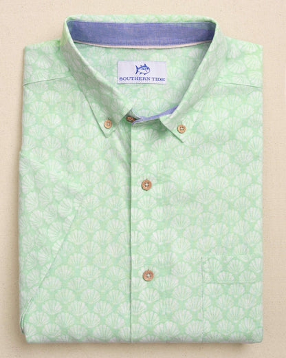 Southern Tide Seashell Cove Short Sleeve Sport Shirt For Men|Sale
