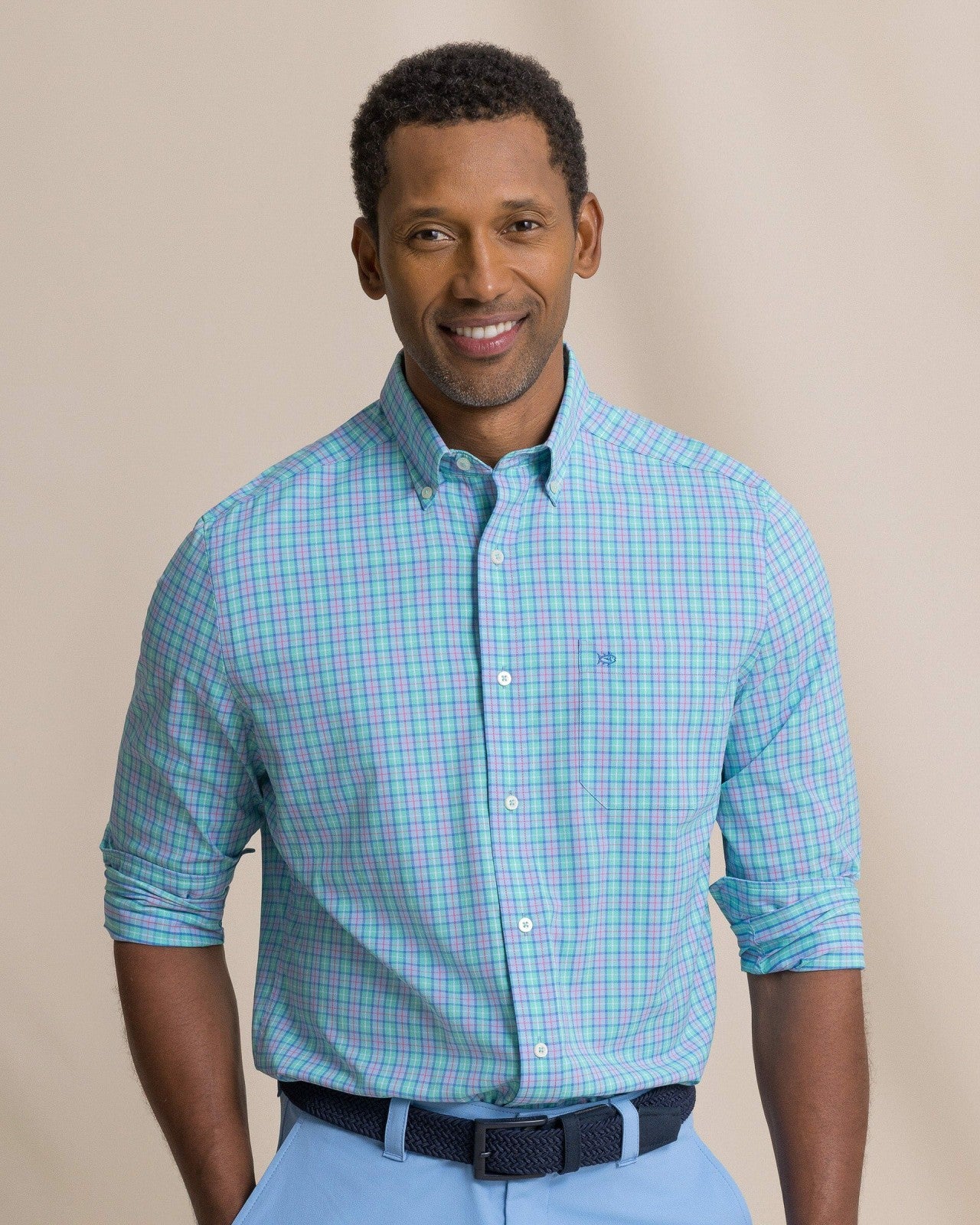 Southern Tide Tortuga Plaid Coastal Breeze® Sport Shirt For Men