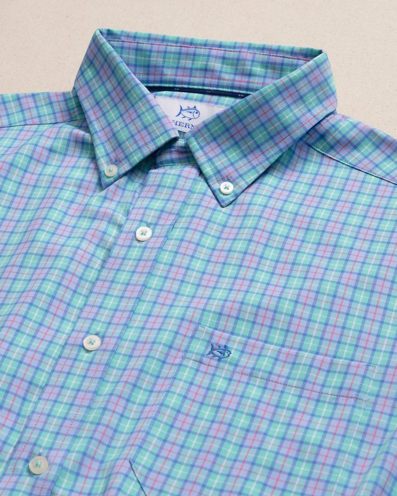 Southern Tide Tortuga Plaid Coastal Breeze® Sport Shirt For Men