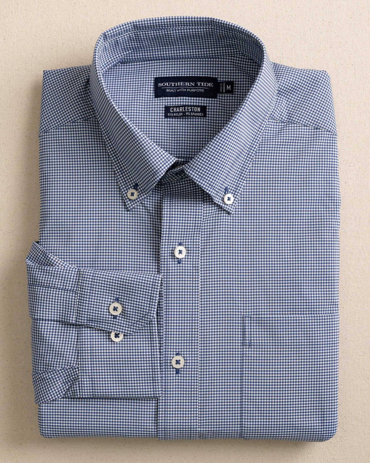 Southern Tide Micro Gingham brrr°® Intercoastal Sport Shirt For Men