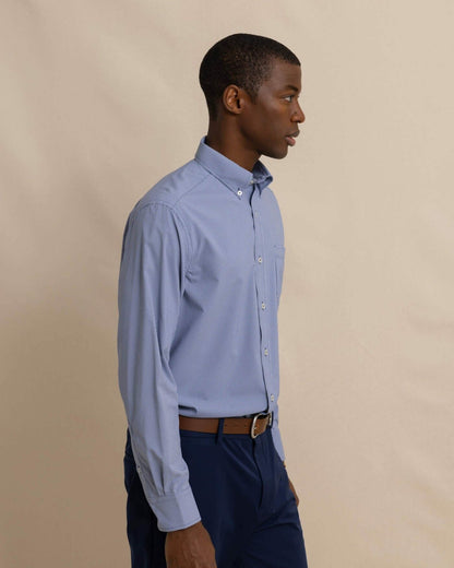 Southern Tide Micro Gingham brrr°® Intercoastal Sport Shirt For Men