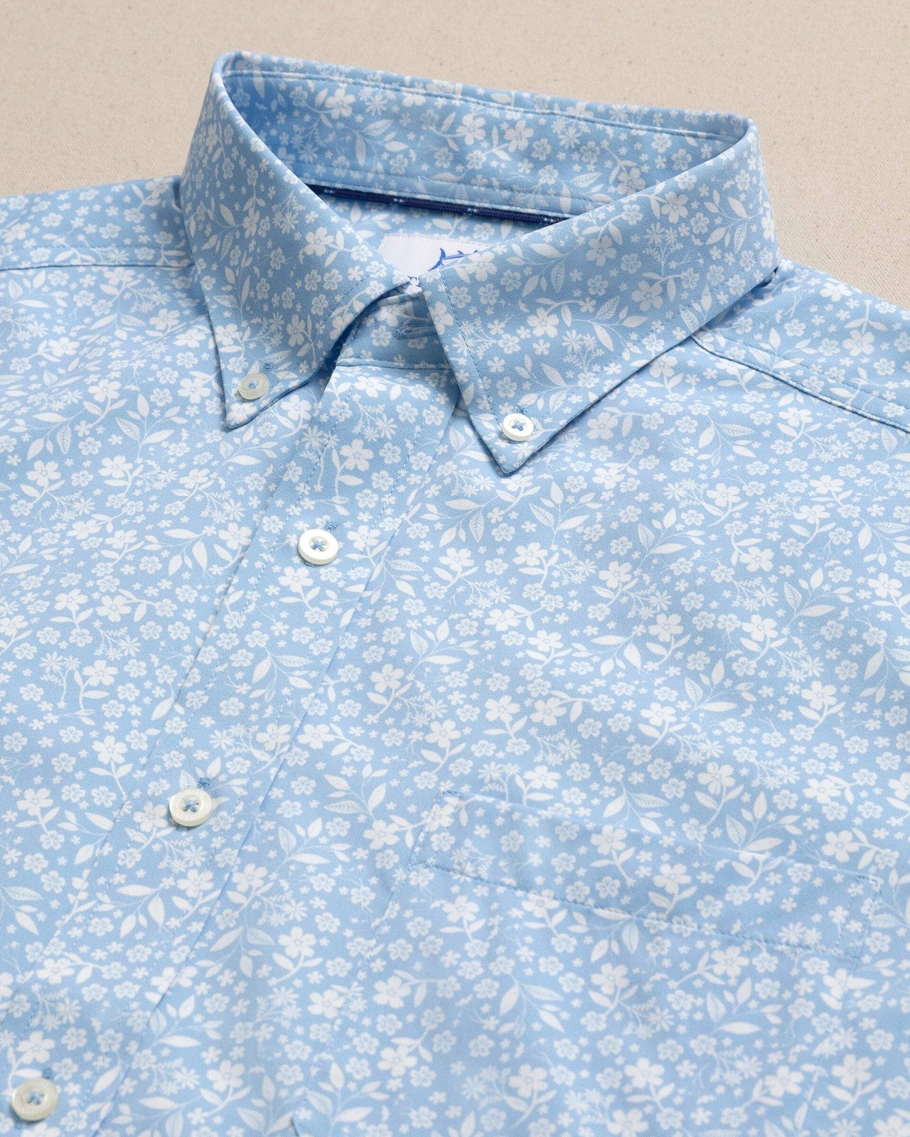 Southern Tide Garden Blooms Short Sleeve Sport Shirt For Men