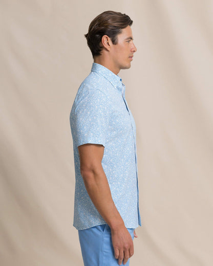 Southern Tide Garden Blooms Short Sleeve Sport Shirt For Men