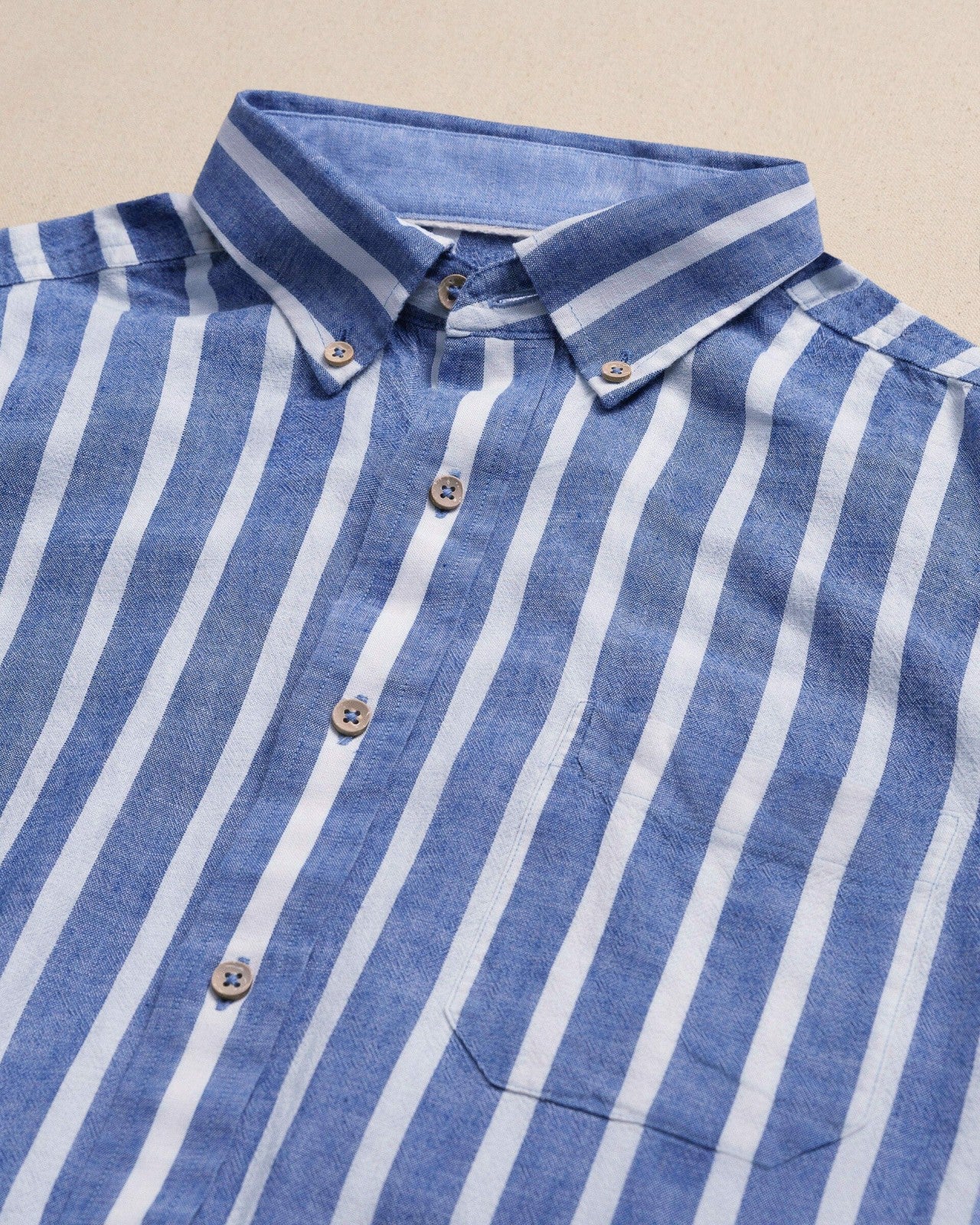 Southern Tide Seamark Stripe Short Sleeve Sport Shirt For Men