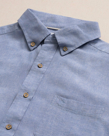 Southern Tide Sunset Ridge Linen Rayon Solid Sport Shirt For Men