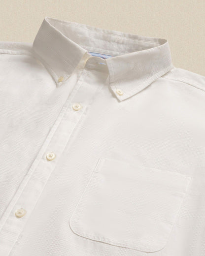 Southern Tide Fort Fisher Textured Short Sleeve Sport Shirt For Men