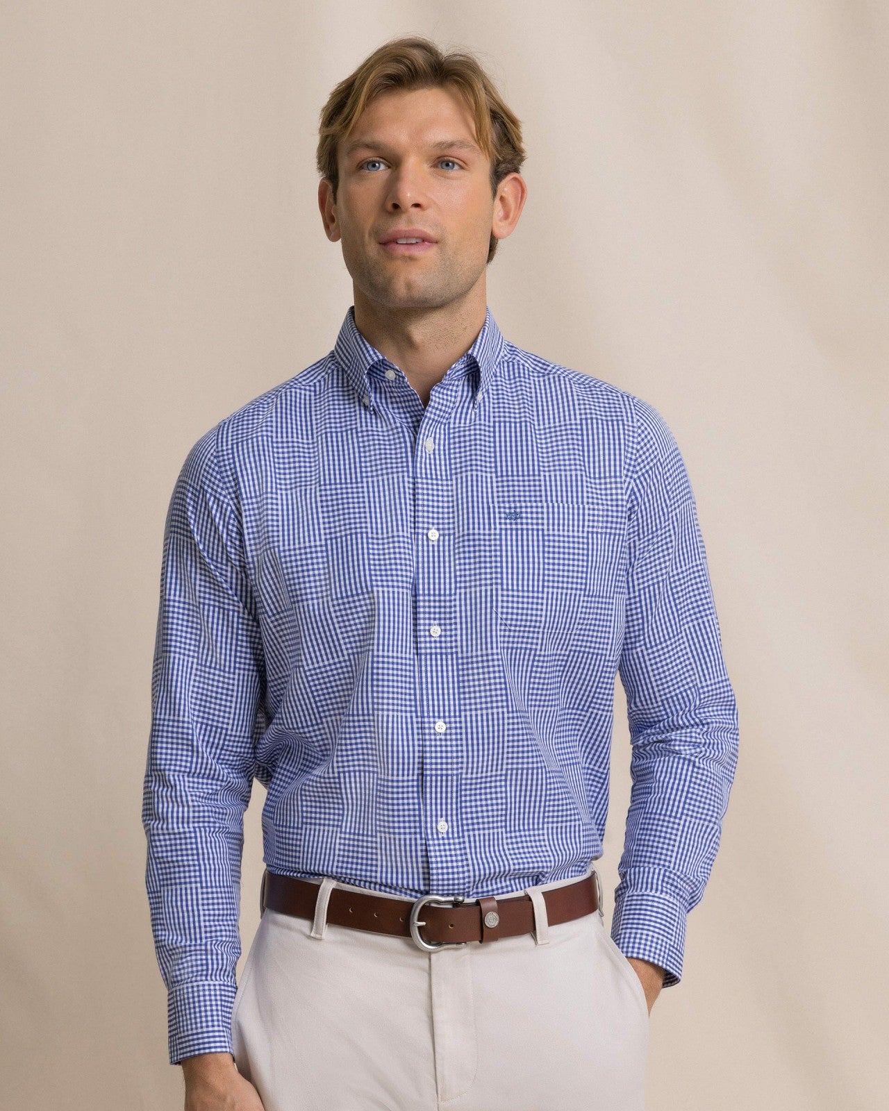 Southern Tide Palmetto Point Gingham Sport Shirt For Men