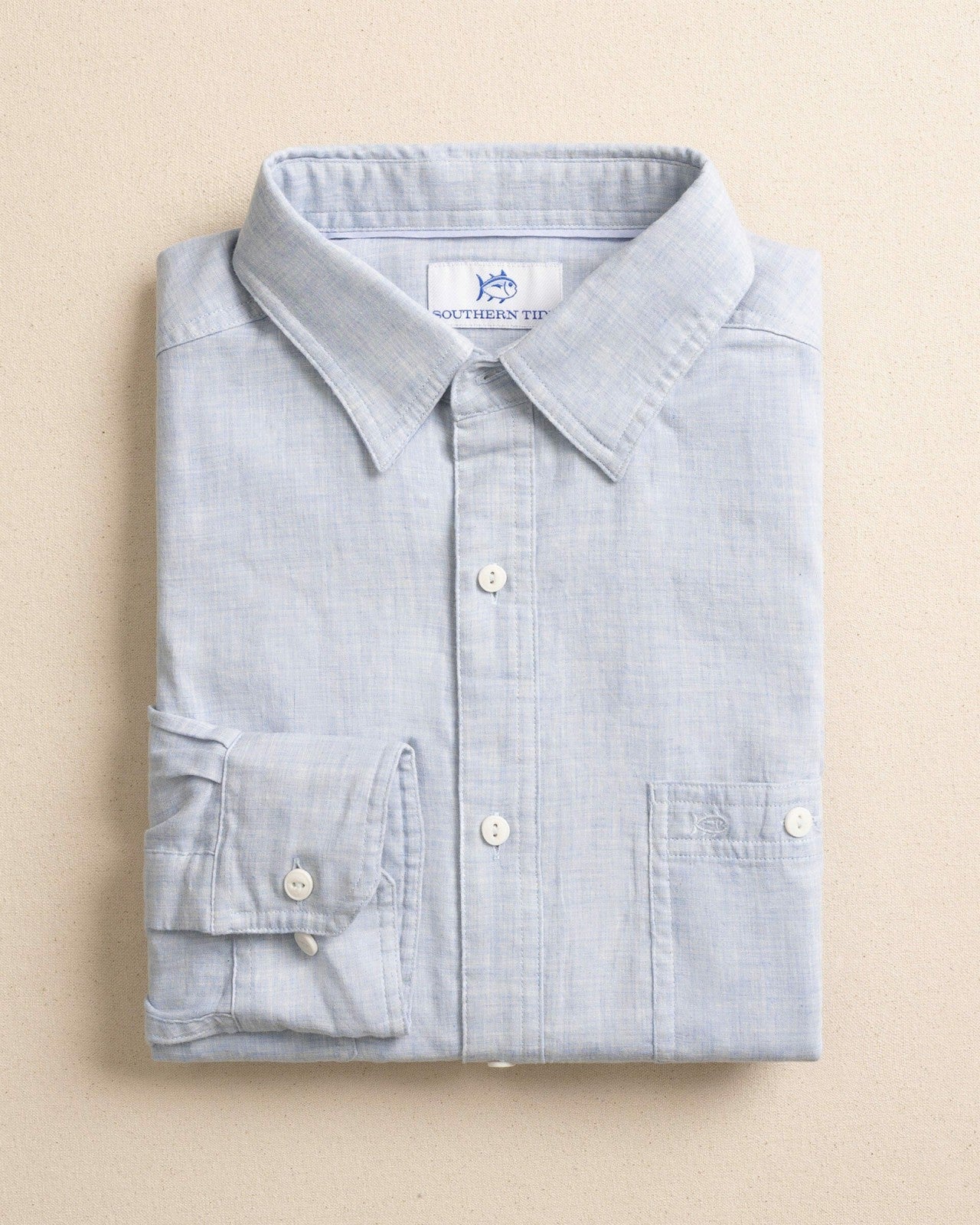 Southern Tide Berkeley Solid Double Cloth Sport Shirt For Men