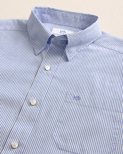 Southern Tide Charleston Granby Stripe Embroidered Sport Shirt For Men