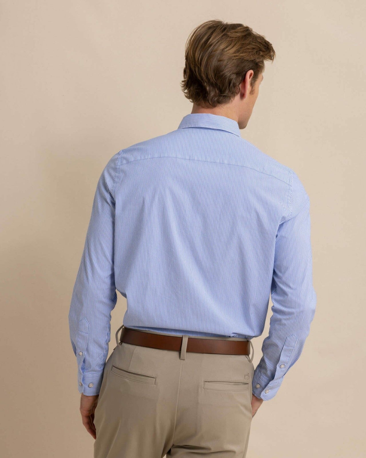 Southern Tide Charleston Granby Stripe Embroidered Sport Shirt For Men