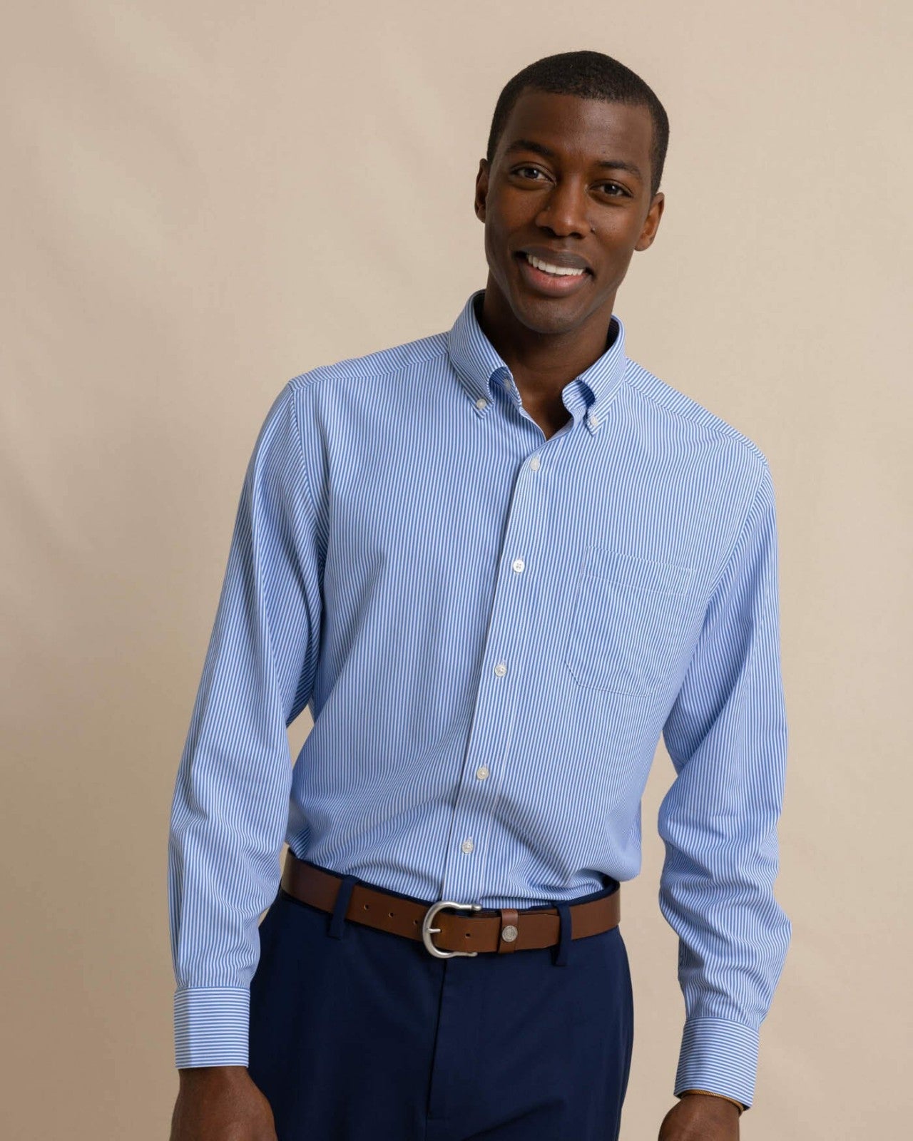 Southern Tide Bengal Stripe brrr°® Intercoastal Sport Shirt For Men