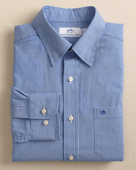 Southern Tide Charleston Parkwood Micro-Gingham Sport Shirt For Men