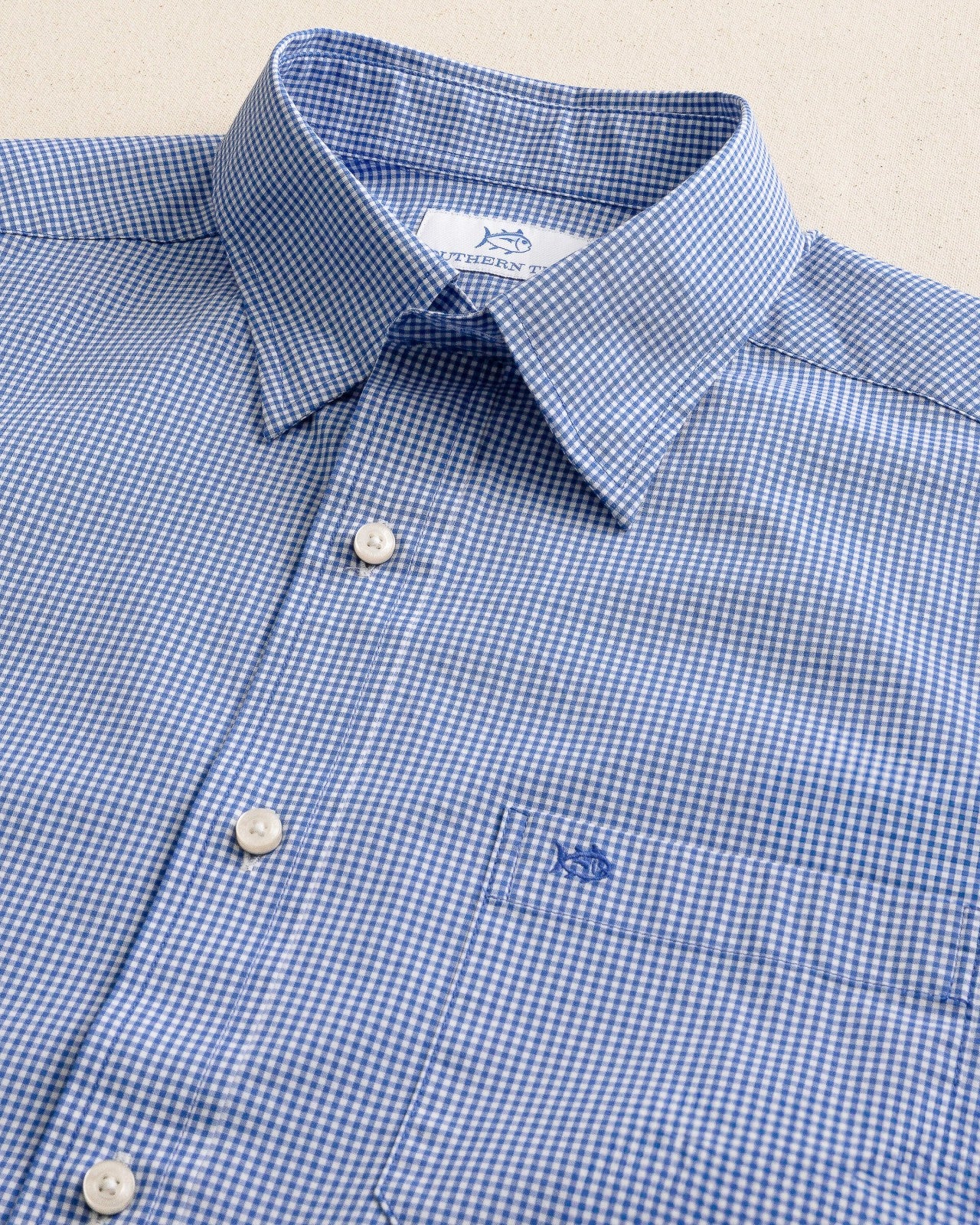 Southern Tide Charleston Parkwood Micro-Gingham Sport Shirt For Men