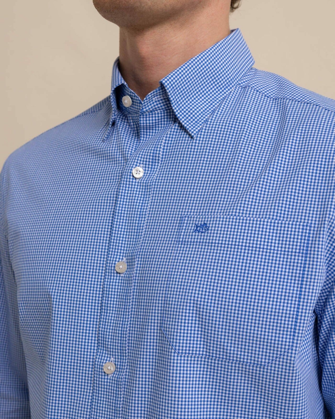 Southern Tide Charleston Parkwood Micro-Gingham Sport Shirt For Men