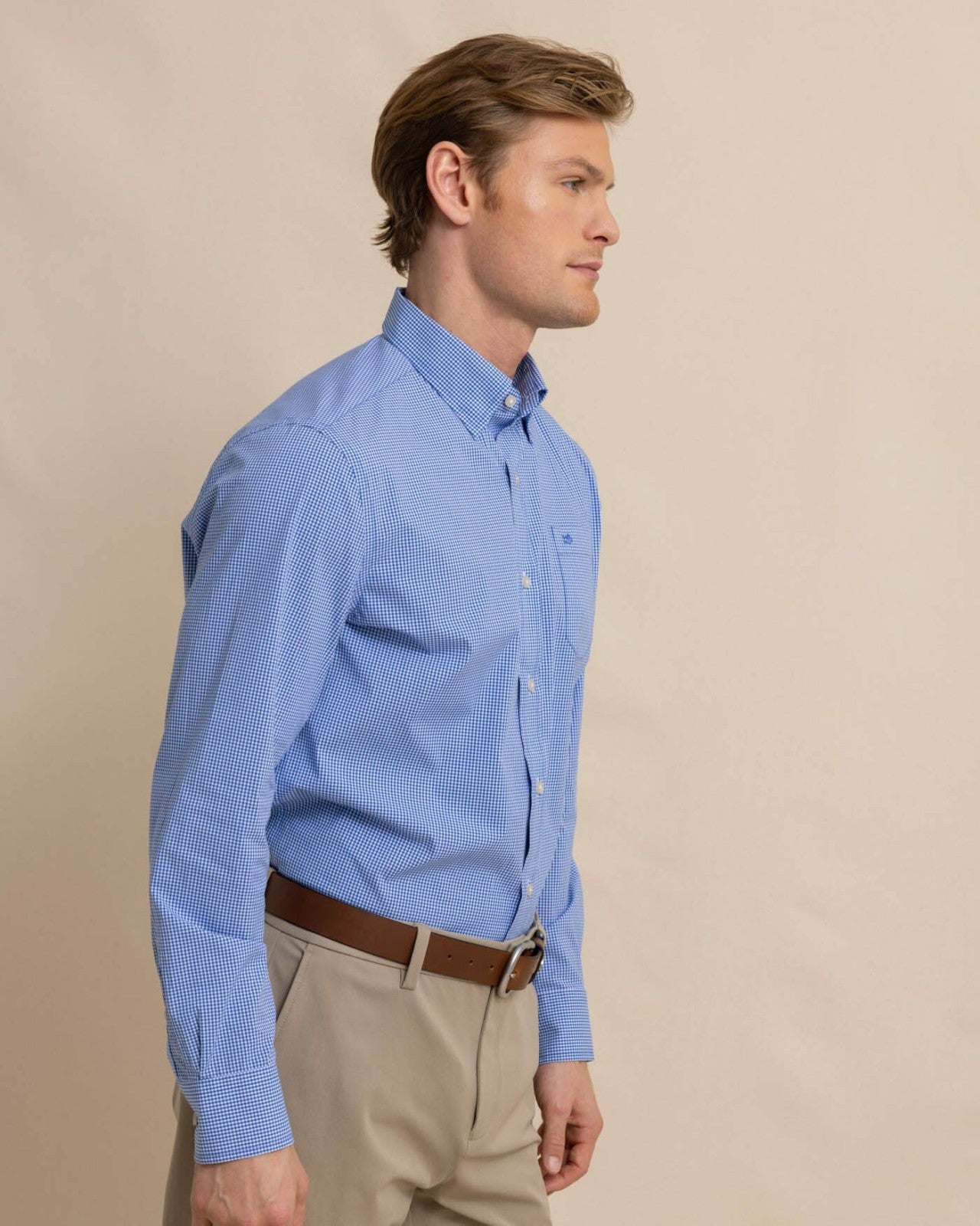 Southern Tide Charleston Parkwood Micro-Gingham Sport Shirt For Men