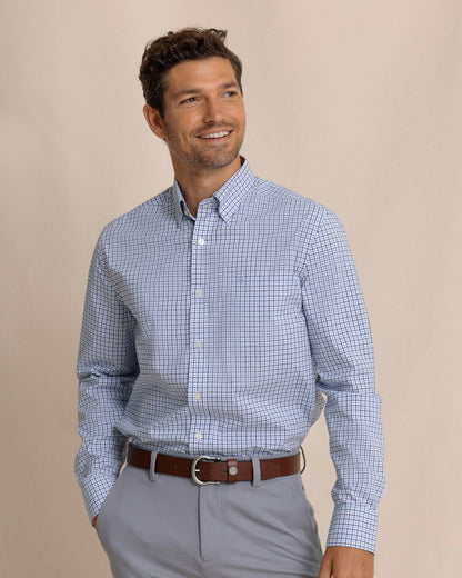 Southern Tide Charleston Summerton Plaid Sport Shirt - Blue For Men