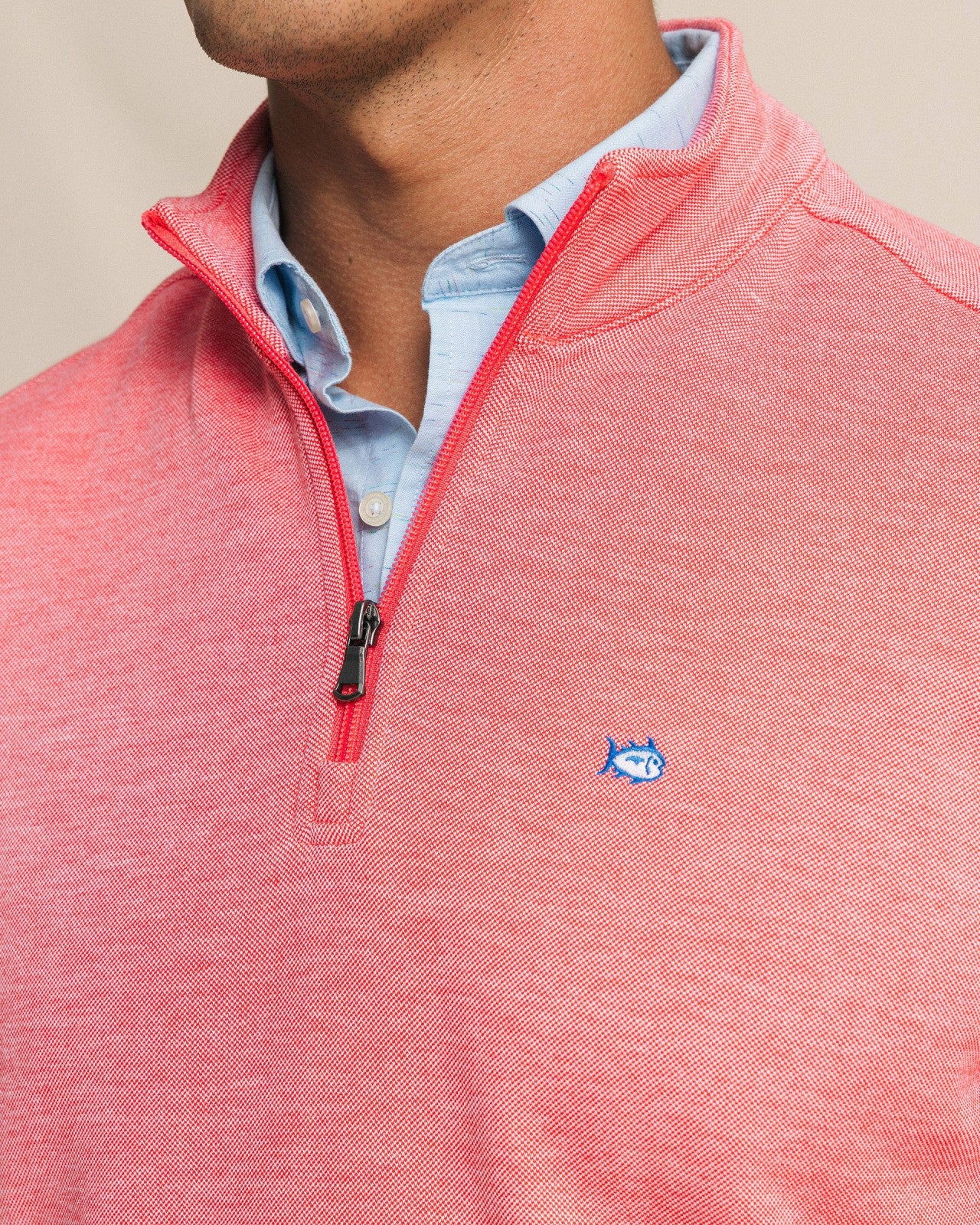 Southern Tide Sandy Cove Pique Quarter Zip For Men