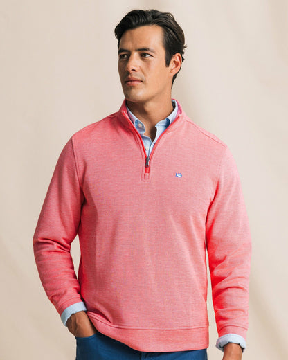 Southern Tide Sandy Cove Pique Quarter Zip For Men