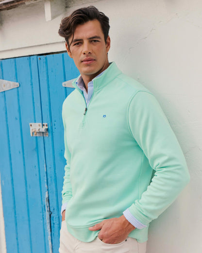 Southern Tide Sandy Cove Pique Quarter Zip For Men
