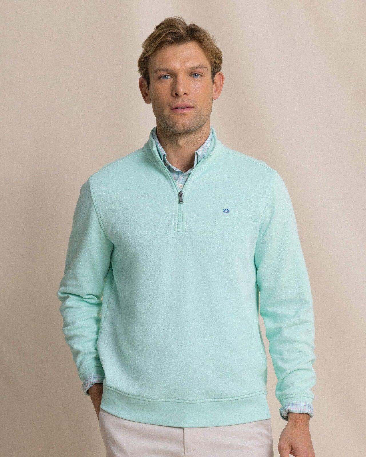 Southern Tide Sandy Cove Pique Quarter Zip For Men