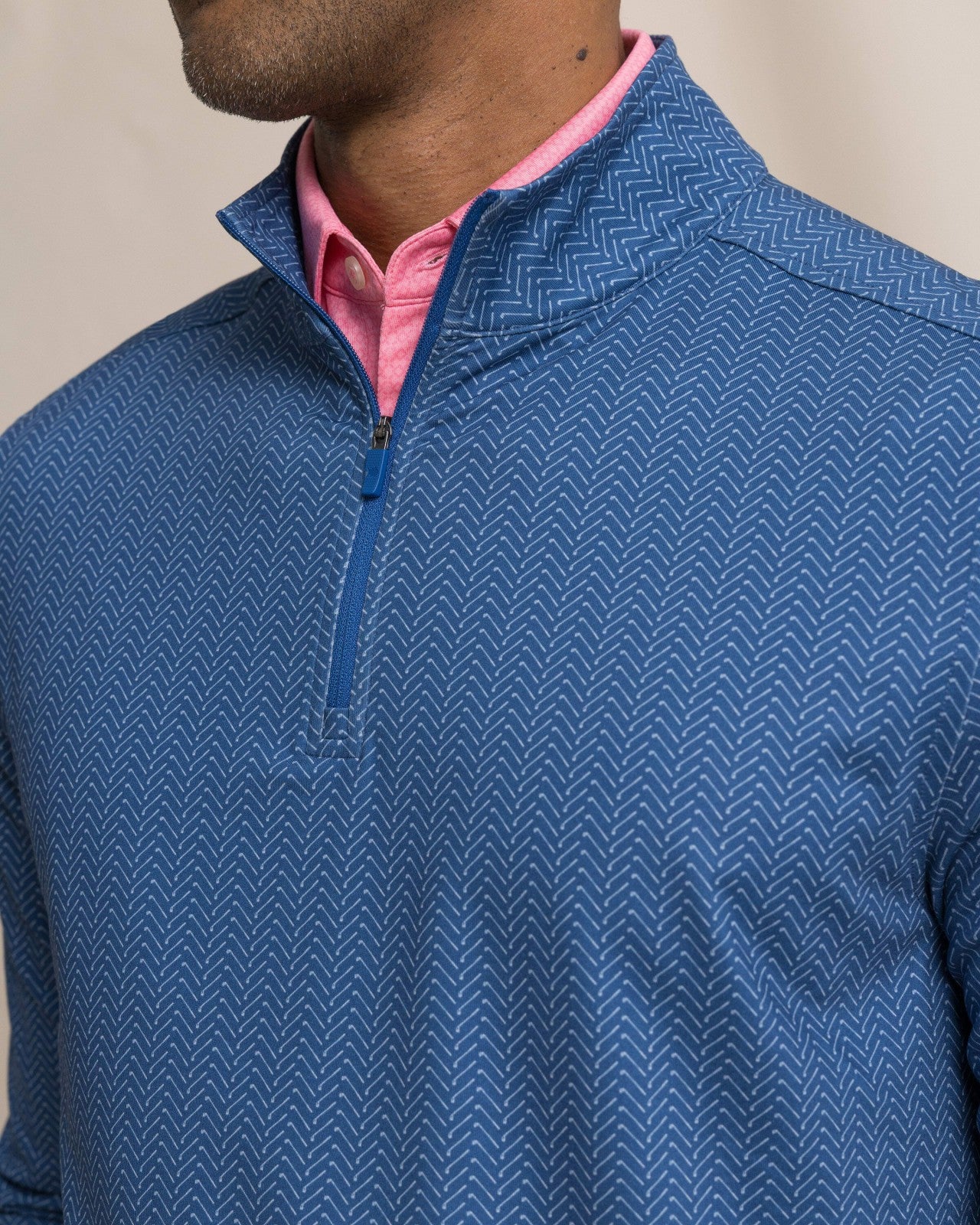 Southern Tide Cruiser Raise The Par Printed Quarter Zip For Men