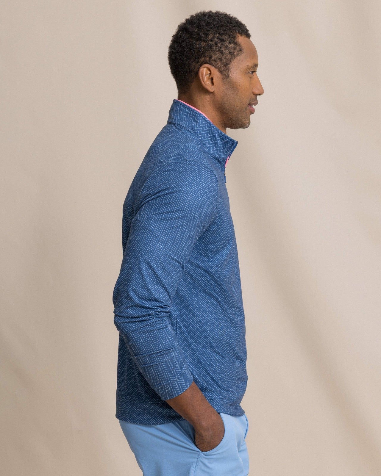 Southern Tide Cruiser Raise The Par Printed Quarter Zip For Men