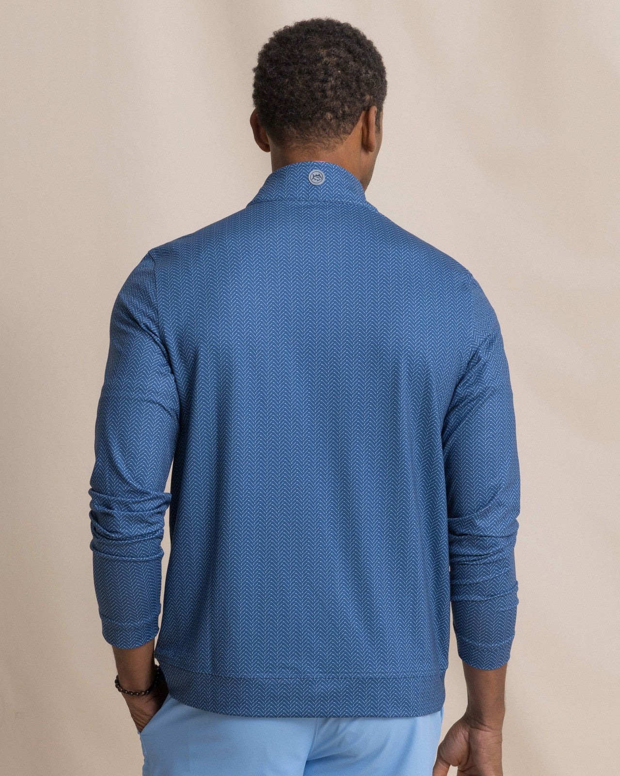 Southern Tide Cruiser Raise The Par Printed Quarter Zip For Men