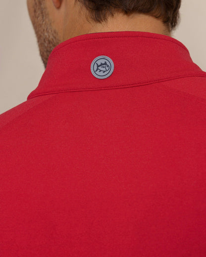 Southern Tide USA Flag Skipjack Cruiser Heather Quarter Zip For Men