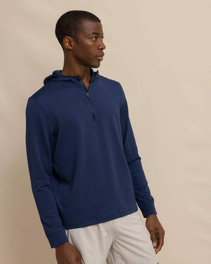 Southern Tide Scuttle Performance Quarter Zip Hoodie For Men