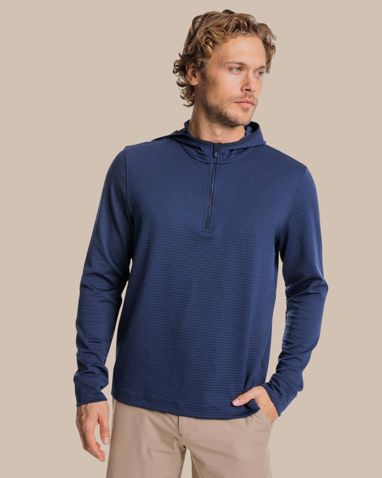 Southern Tide Scuttle Performance Quarter Zip Hoodie For Men