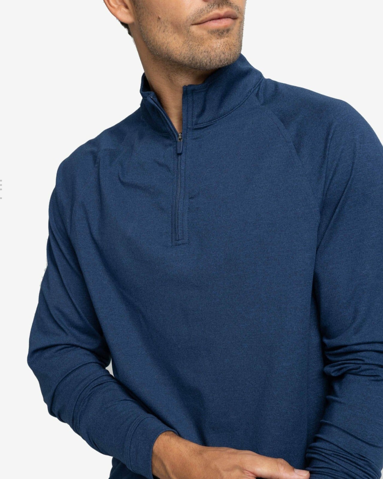 Southern Tide Cruiser Heather Quarter Zip Pullover For Men