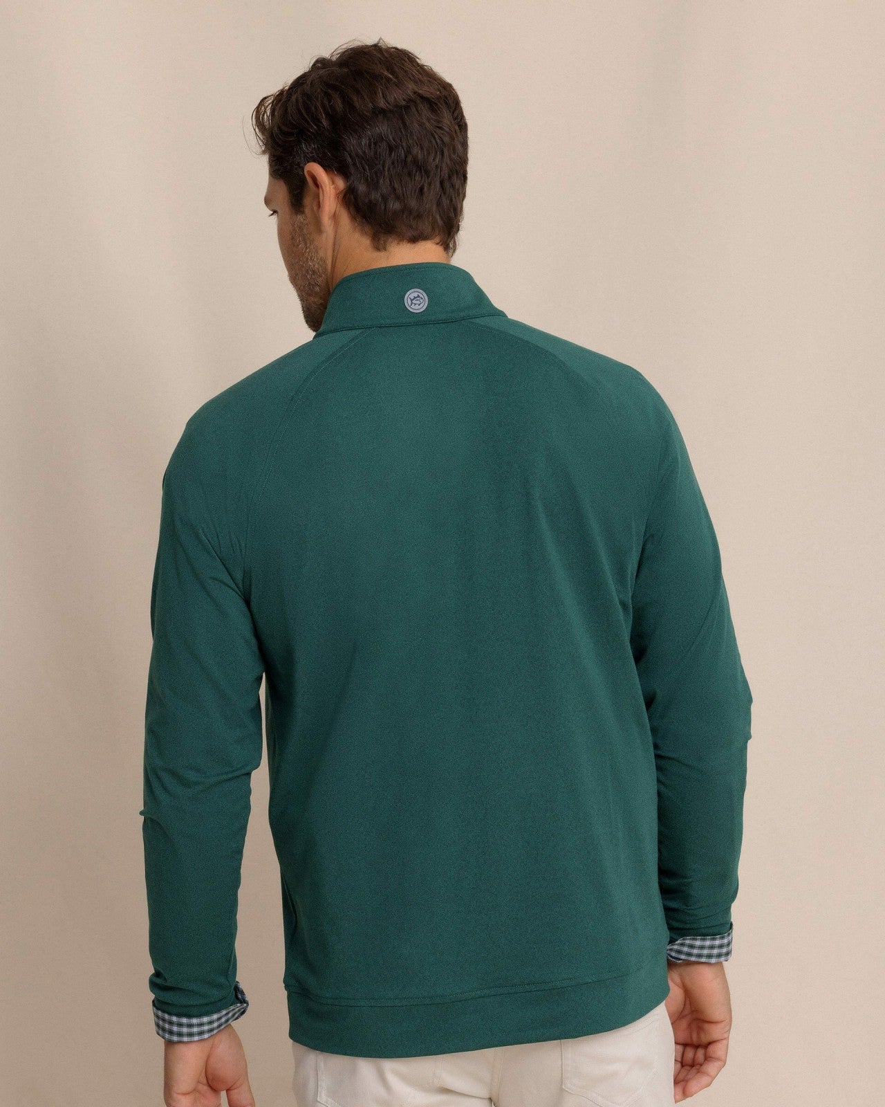 Southern Tide Cruiser Heather Quarter Zip Pullover - Green For Men