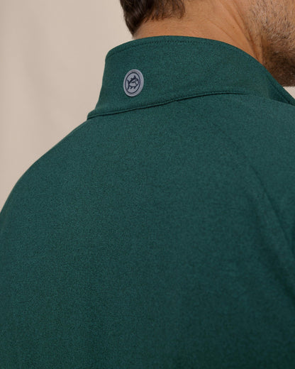 Southern Tide Cruiser Heather Quarter Zip Pullover - Green For Men