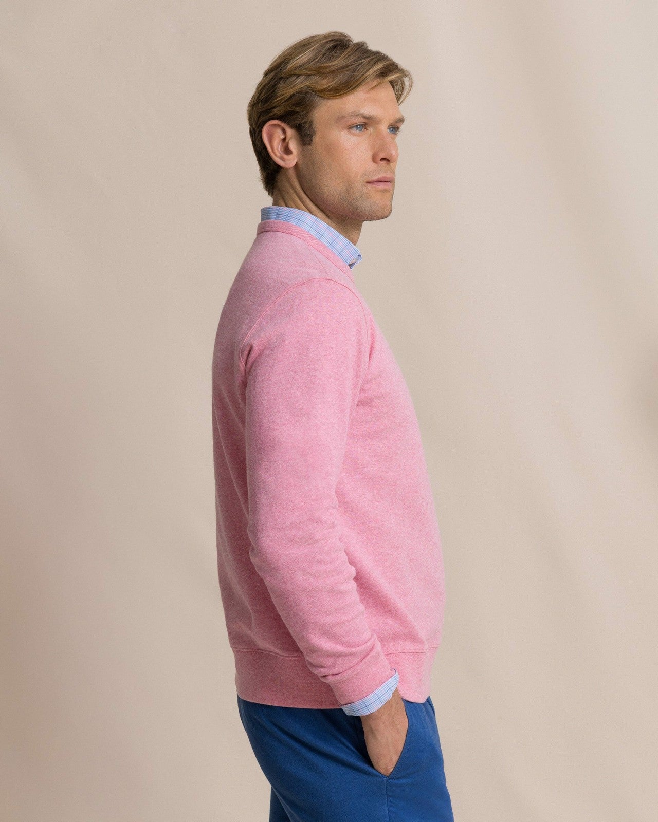 Southern Tide Upper Deck Heather Crew For Men|Sale