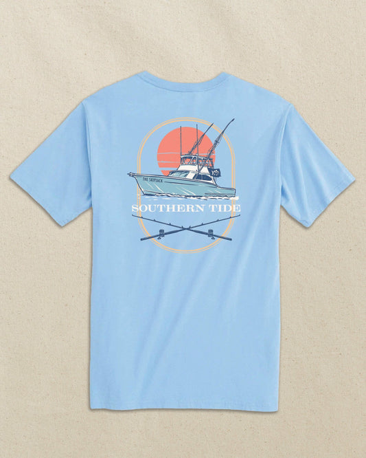 Southern Tide Deep Sea Fishing Boat Short Sleeve T-Shirt For Men