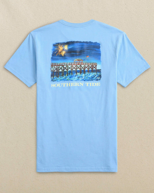 Southern Tide Pier Fireworks Short Sleeve T-Shirt For Men