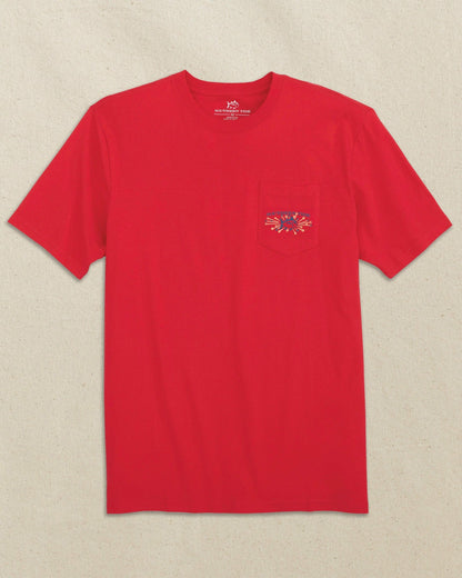 Southern Tide Vintage Firecracker Label Short Sleeve T-Shirt For Men