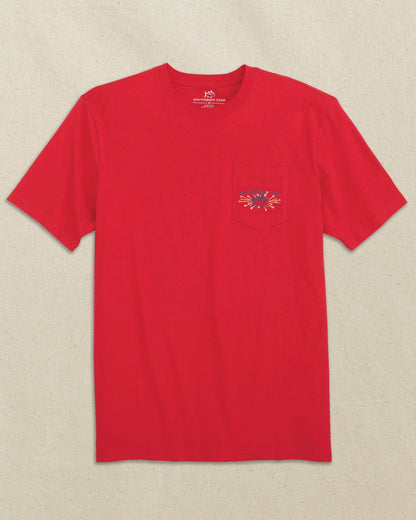 Southern Tide Vintage Firecracker Label Short Sleeve T-Shirt For Men