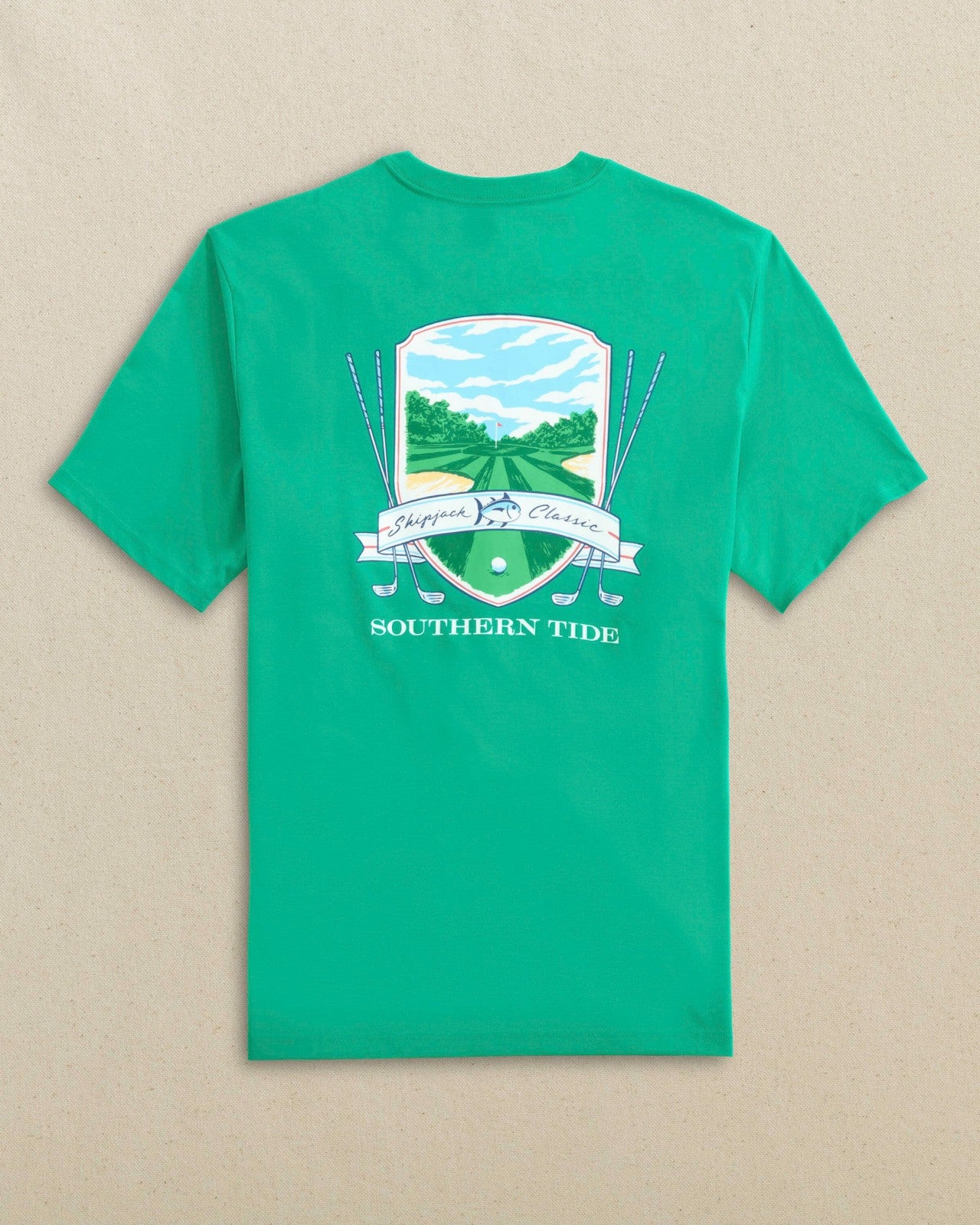 Southern Tide Skipjack Classic Badge Short Sleeve T-Shirt For Men