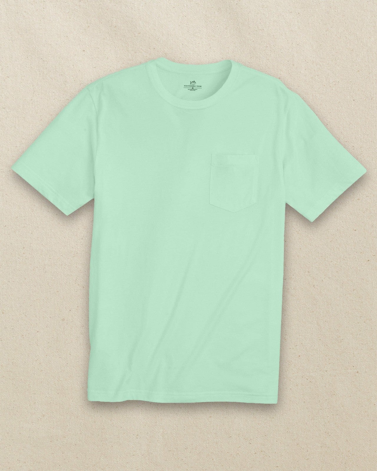Southern Tide Offshore Green Short Sleeve Pocket T-Shirt For Men