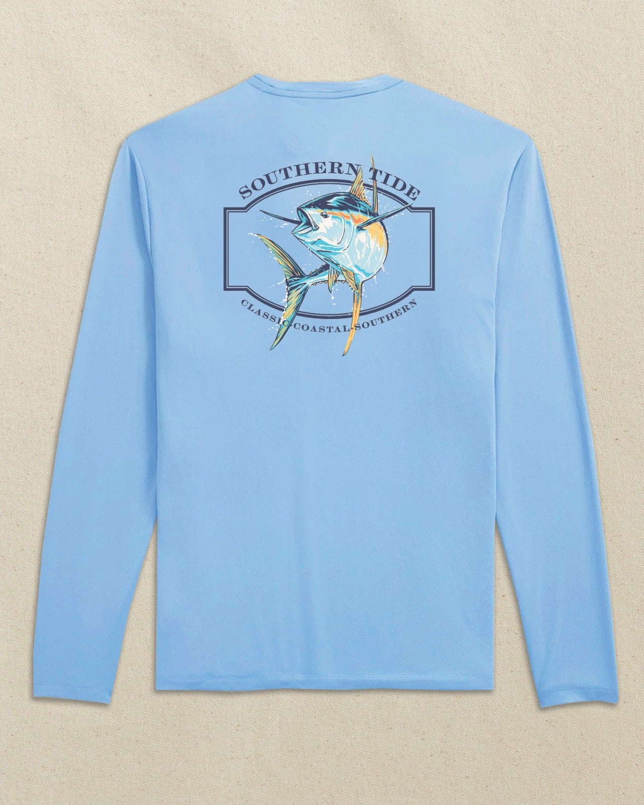 Southern Tide Yellowfin Frame Long Sleeve Performance T-Shirt For Men
